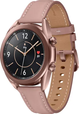 Produktbild von Samsung Galaxy Watch 3 R850 Smartwatch, Mystic Bronze, Edelstahl, Leder, Rund, Unisex, 41mm Durchmesser, 42.5mm Tiefe, 1.13cm Dicke, Bluetooth, Herzfrequenzmonitor, Schlafqualität, Aktivitäts-Tracker, GPS, NFC, kabelloses Aufladen, Android 5.0+, iOS 9.0+, MIL-STD-810G