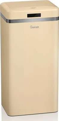 Produktbild von SWAN SWKA4500CNEU Retro Mülleimer mit Automatisch öffnender Sensor, Metall, 45 L, Vintage-Design Creme