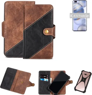 Produktbild von K-S-Trade Handy Hülle Schutz Hülle Schutzhülle Bookstyle Case kompatibel mit Huawei Honor 10 Handy Cover Hülle Schutztasche 1x