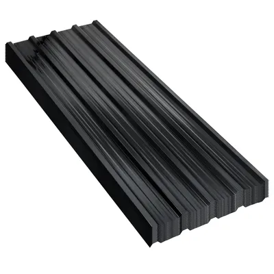 Produktbild von TolleTour 129x46cm Trapezblech 12er-Set Anthrazit Dachplatten für Gerätehaus Carport, Profiblech Wandblech Dachblech (für 7m²)
