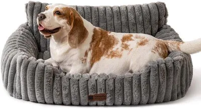 Produktbild von Kleines Kätzchenbett aus weichem Material, für Innenkätzchen und kleine Hunde, schattiges Grau, 76x53x30cm