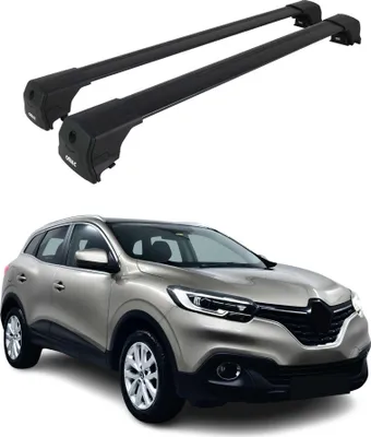 Productafbeelding van Draagframe, basissteun voor Renault Kadjar 2015-2022, 75 kg, aluminium, zwart, 2-delig