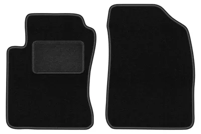 Produktbild von Velours-Fußmatten Vorne passend für Daihatsu Terios II (SUV, Bj. 2006-) –  schwarz, passgenau, mit Befestigungen set 2 Stk. - STANDARD