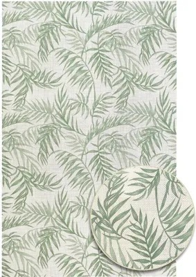 Produktbild von Primaflor Outdoorteppich LOUNGE Palmen 90x150cm - Wasserabweisender Vorzeltboden - Weichschaum Vorzeltteppich, ideal als Camping Bodenmatte und Zeltunterlage