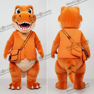 Productafbeelding van Rustoranje breedogige tyrannosaurus mascotte MASTICOT