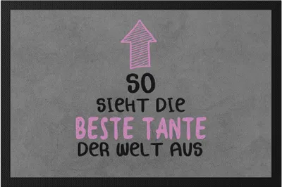 Produktbild von So Sieht Die Beste Tante Der Welt Aus Fußmatte Lustig Geschenkidee Geschwister Geburtstag Nichte Neffe
