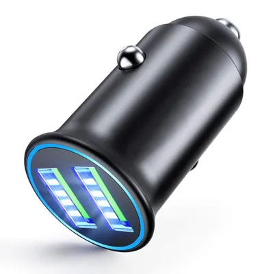 Auto-Lader Dual USB Quick Charge 3.0, 4,8 A, 12 V, blauw