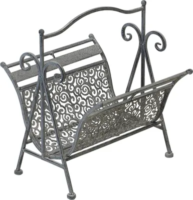Zdjęcie produktu dla Stojak na czasopisma - 36x35x43 cm - stal - kolor szary