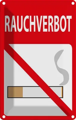 Produktbild von vianmo Blechschild 30x20 cm Rauchverbot Dekoration