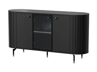 Produktbild von Furniture24 Sideboard Zante Za3 Kommode 150 X 81 X 40 Cm Wohnzimmerschrank Schwarz