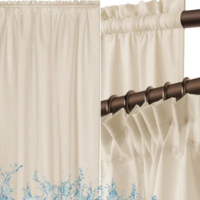 Produktbild von Outdoor Vorhänge Wasserdicht Wasserdichter Terrassengartenvorhang Mit Fröschband-Tunnelhaken 140X250