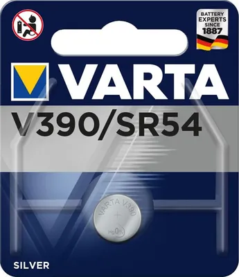 Obrázek produktu pro Varta -V390, Baterie na jedno použití, SR54, Oxid stříbrný, 1,55 V, 1 kusů, 80 mAh