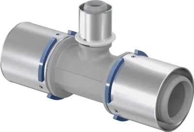 Produktbild von UPONOR S-Press, Verbund, T-Stück, reduziert, PPSU, 63-25-63, 1 Stk.