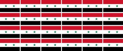 Produktbild von Mini Aufkleber Set - Pack glatt - 33x20mm - selbstklebender Sticker - Syrien - Flagge / Banner / Standarte fürs Auto, Büro, zu Hause und die Schule - 24 Stück