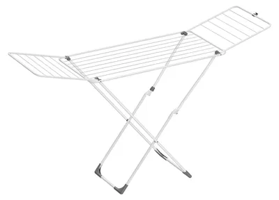 Obrázek produktu pro Bílý sušák na prádlo z oceli a PP plastu – skládací – 50 x 182 x 102,5 cm