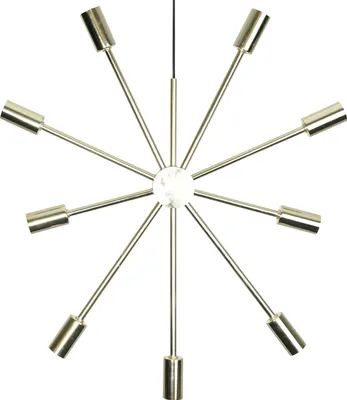 Image de Suspension LED 'Pix Star', 9 flammes, laiton