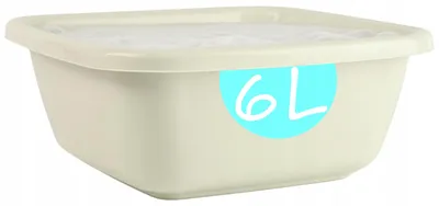 Produktbild von Viking Waschschüssel Quadratisch Beige 6L Kunststoff