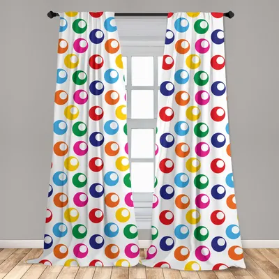 Obrázek produktu pro Abakuhaus, závěsy na okna, kruhové tvary pro bazén, sada se 2 kusy, 150 x 175 cm