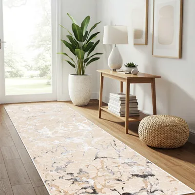 Produktbild von Teppichläufer Flur Teppich Kurzflor Modern Brücke Wohnzimmer Schlafzimmer Design 120 x 300 cm
