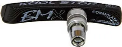 Image de Kool-Stop Patins de frein T6 BMX dual V-Brake, L=78,5mm asymm., jantes alu, noir/salmon