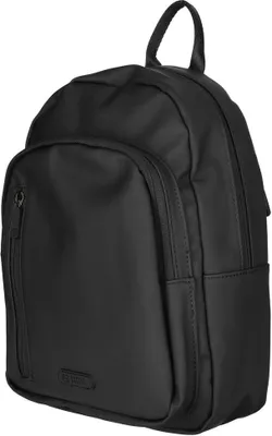 Produktbild von Christian Wippermann kleiner Damen Rucksack leder Optik City Bag Plane Tasche Bag Schwarz