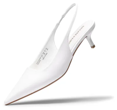 Produktbild von DREAM PAIRS Kitten Heels Slingback Pumps,Size 36,Weiss – Größe 36 EU