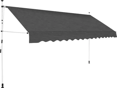 Zdjęcie produktu dla The Living Store Wysuwana markiza obsługiwana ręcznie 350 cm Antracyt