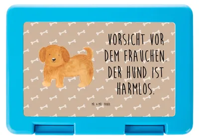Produktbild von Mr. & Mrs. Panda Vesperbox Hund Flauschig - Hundeglück - Geschenk, Sprüche, Hunde, Witzig, Brotbehälter, Aufbewahrungsbox essen, Bento Box, Niedlich, Vorratsbehälter