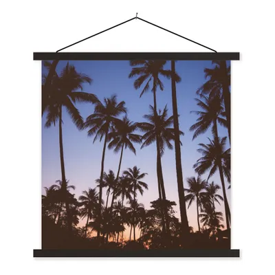 Produktbild von MuchoWow® Textilposter Palme - Tropisch - Sommer - Himmel 40x40 cm mit schwarzem Rahmen - Fotos