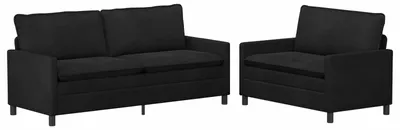 Immagine prodotto di vidaXL Set di divani 2 pezzi in velluto nero