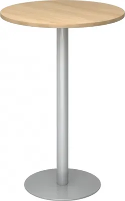 Produktbild von BISTRO H80R S - System Konferenztisch Eiche Silber Ø 80