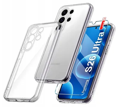 Immagine prodotto di Custodia trasparente per Samsung S26 Ultra CUSTODIA TRASPARENTE RINFORZATA 2 MM + vetro 9H