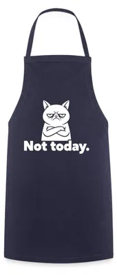Produktbild von Spreadshirt Not Today | Genervte Katze Kochschürze, One size, Navy