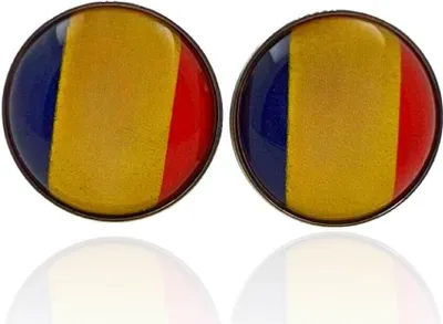 Produktbild von Flaggen Ohrringe Fahnen Ohrstecker 316L Chirurgenstahl Rumänien