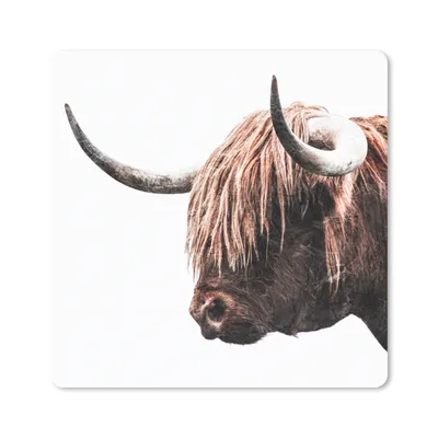 Produktbild von MuchoWow® Mauspad Mousepad Schottischer Highlander - Tiere - Hörner 30x30 cm - Mousepads - Maus Mat - Pad - Mausunterlage - Gaming