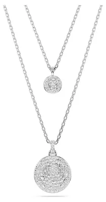 Produktbild von Swarovski Meteora Anhänger im Lagenlook, Weiß, Rhodiniert