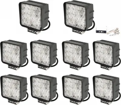 Produktbild von Greenmigo 10 Stück Wasserfest 67IP LED 48W Scheinwerfer Spot Arbeitsscheinwerfer Arbeitsleuchte Nebelscheinwerfer - Traktor - Bagger Nebelscheinwerfer