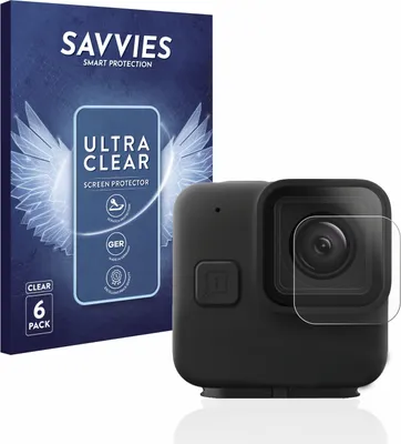 Produktbild von 6x Für GoPro Hero 11 mini Linse (Gehäuse) Schutzfolie Savvies Displayschutz Display Schutz Folie Klar Transparent