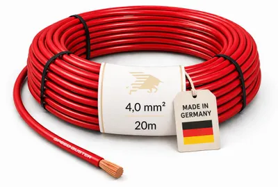 Produktbild von Fahrzeugleitung KFZ Kabel verschiedene Farben FLRY-B rot 4,0mm² 20m