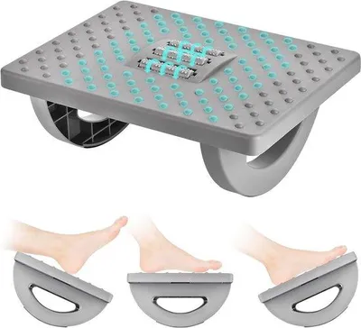 Produktbild von Famanu Fußstütze ergonomisch verstellbar mit Massagefunktion - Schwarz