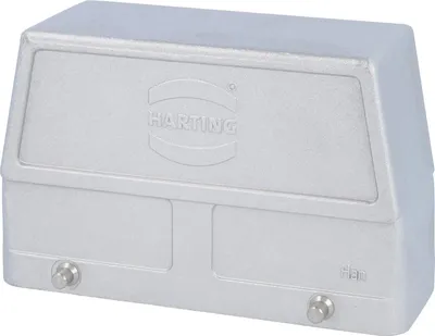 Immagine prodotto di HARTING Han 24B EMC contenitore a vaschetta alto senza uscita cavo, per 2 staffe (nella parte inferiore) Grado di protezione IP65 - 1 pezzo