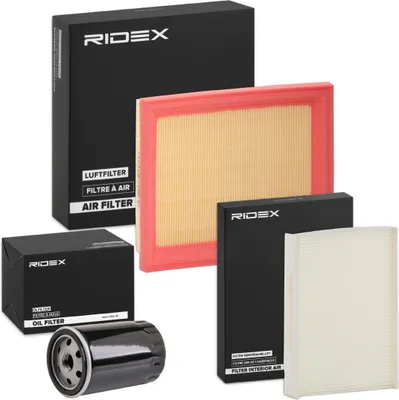 Produktbild von RIDEX Filterset Inspektionspaket Filtersatz für FORD Fiesta Mk5 Schrägheck (JH1, JD1, JH3, JD3) FUSION (JU) Fiesta Mk5 Kastenwagen