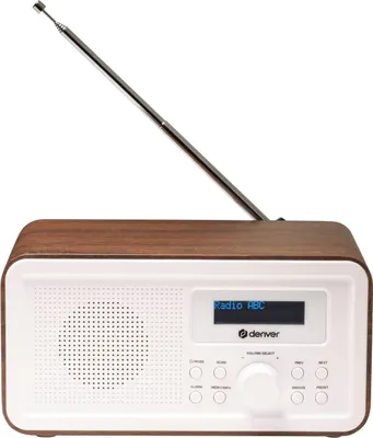 Produktbild von Denver DAB-30DW Dark Wood Tischradio DAB+ UKW Weckfunktion Holz-Braun (DAB-30DW)