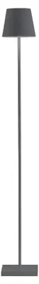 Image de Lampe Led Zafferano Poldina Pro L Gris Foncé Rechargeable Dimmable Autonomie 12H 2200-2700-3000K 3 Hauteurs 52-87-122Cm