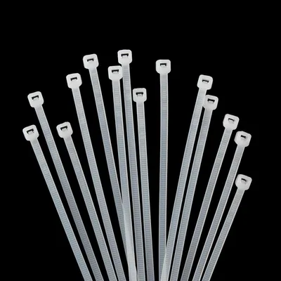 Zdjęcie produktu dla Opaski kablowe, białe, 1000 sztuk, 200 mm x 2,5 mm, odporne na promieniowanie UV