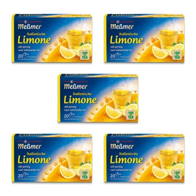 Produktbild von Meßmer Ländertee I Italienische Limone Tee I 5x 20 Teebeutel I Glutenfrei I Laktosefrei I Vegan