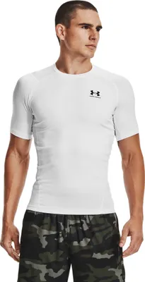 Obrázok produktu pre Under Armour Men's HeatGear Armour Short Sleeve White/Black XS Fitness tričko