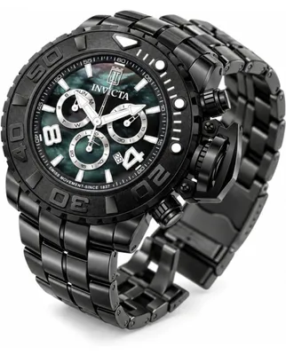 Zdjęcie produktu dla Invicta Jason Taylor 51321 Zegarek męski - Mechanizm kwarcowy - Stal nierdzewna z tarczą z masy perłowej - 58 mm