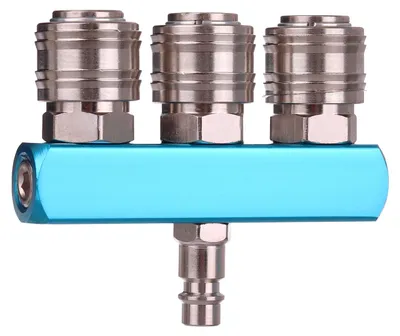 Produktbild von Pneumatikverteiler, 3x Schnellkupplung, 1x Stecker