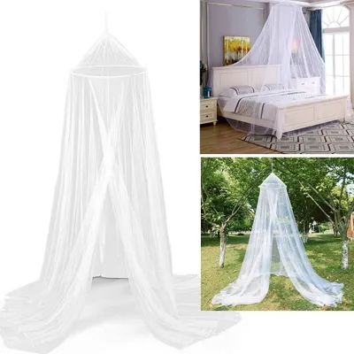 Produktbild von Moskitonetz Bett weiß für Reisen und Zuhause - großer Mückenschutz - Doppelbett Einzelbett - feinmaschiges Netz Betthimmel Fliegennetz - Insektennetz Baldachin - inklusive Montagematerial Moskitonetz